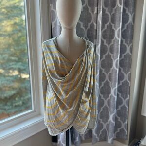 lululemon athletica Gray and Yellow Striped Top
